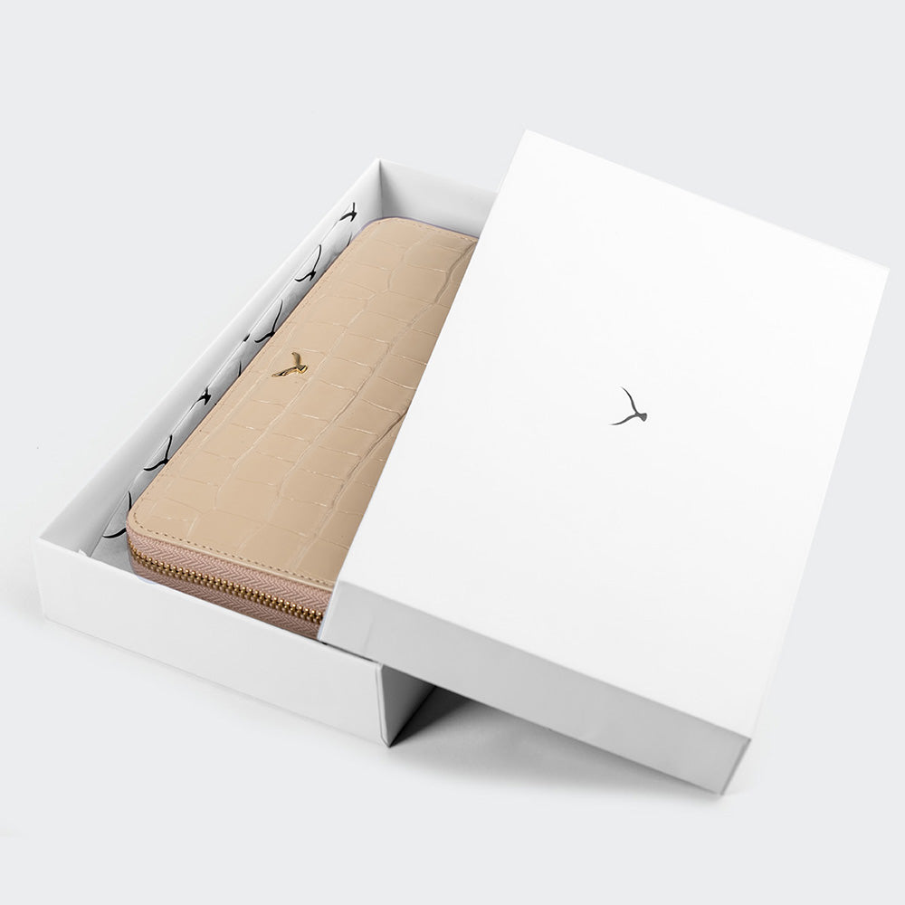 5110 Women Large Leather Wallet With Triple Compartments