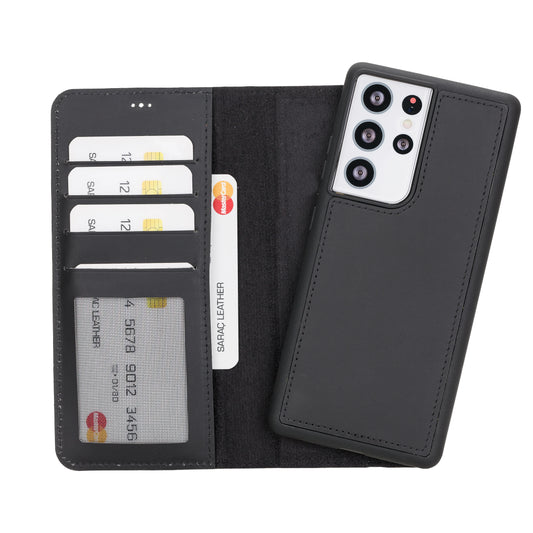 Liluri Samsung Galaxy S21 Ultra Detachable Leather Wallet Case