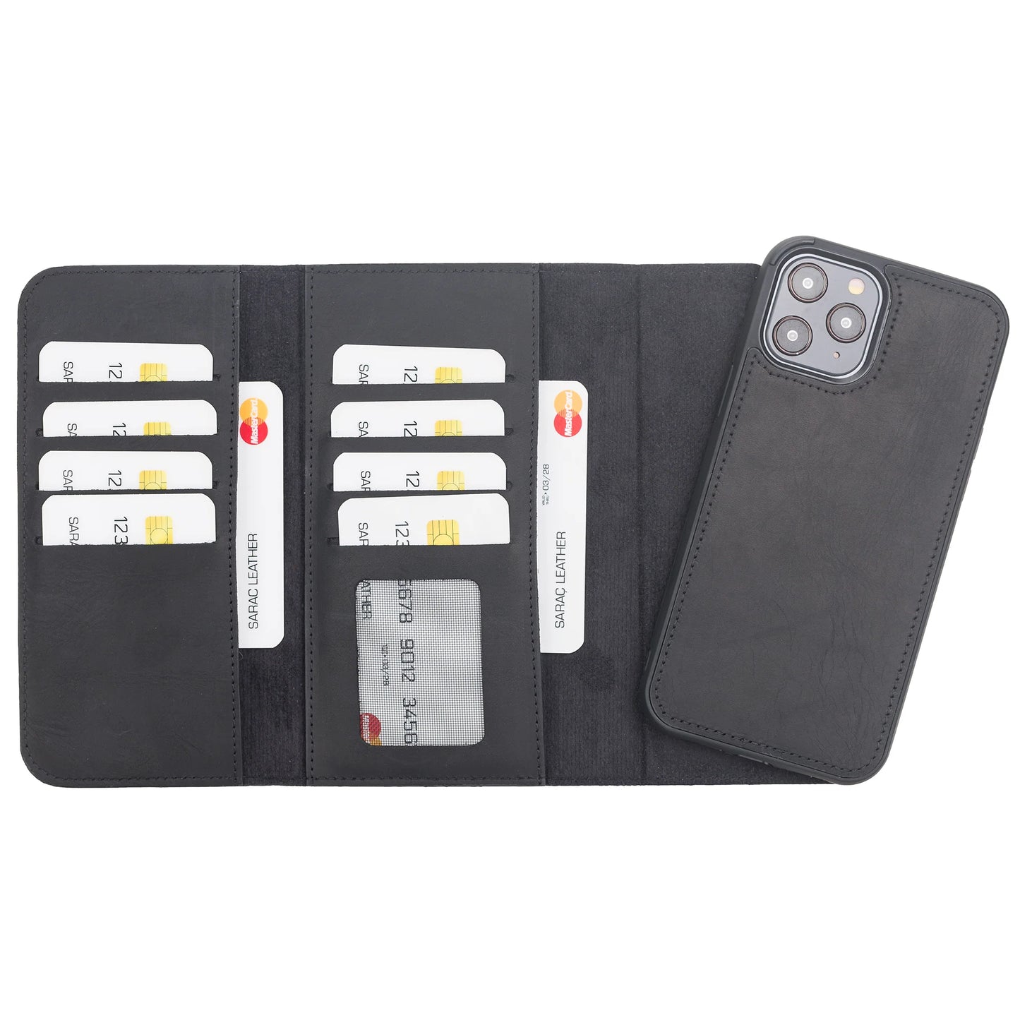 Santa iPhone 12 Pro Leather Detachable Wallet Case