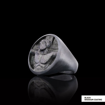 3D Jesus Ring, Religious Ring, 925 Sterling Silver Christian Ring, Gold Plated Religious Ring, Jesus Jewerly by SWISS PLUS - 