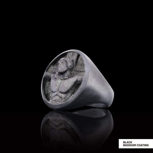3D Jesus Ring, Religious Ring, 925 Sterling Silver Christian Ring, Gold Plated Religious Ring, Jesus Jewerly - view 2