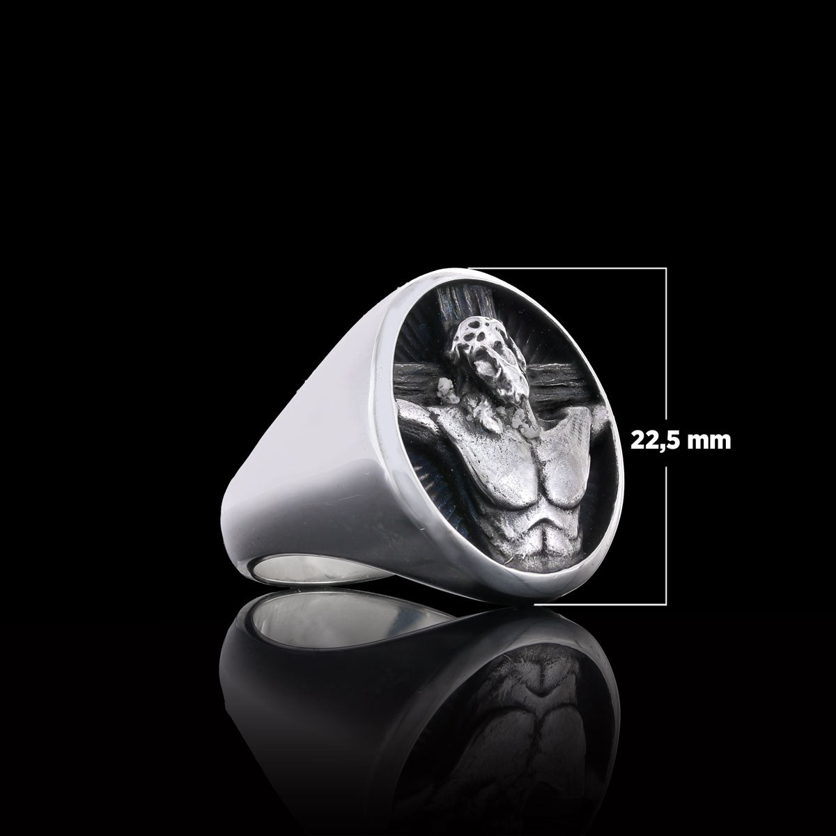 3D Jesus Ring, Religious Ring, 925 Sterling Silver Christian Ring, Gold Plated Religious Ring, Jesus Jewerly - view 6