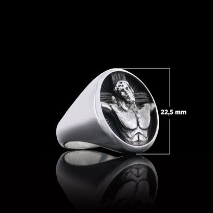 3D Jesus Ring, Religious Ring, 925 Sterling Silver Christian Ring, Gold Plated Religious Ring, Jesus Jewerly by SWISS PLUS - 