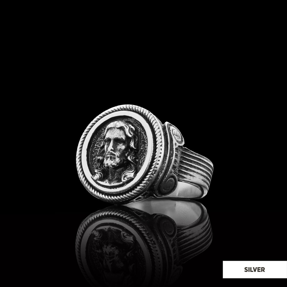 3D Jesus Ring, Silver Religious Ring, Religious Gift, Gold Plated Jesus Jewelry, Christian Accessory - view 3