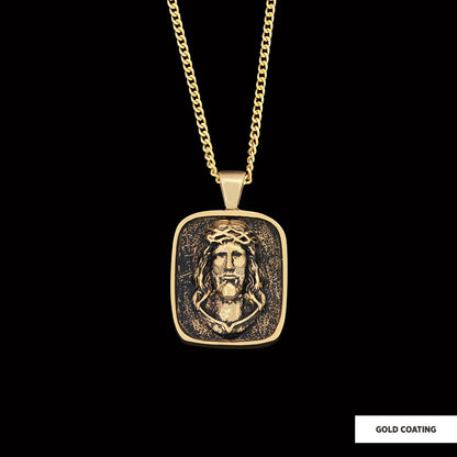 3D Silver Jesus Pendant, Religious Silver Necklace, Religious Christian Jewelry, Christ Accessory, Religious Gift Gold Coatin