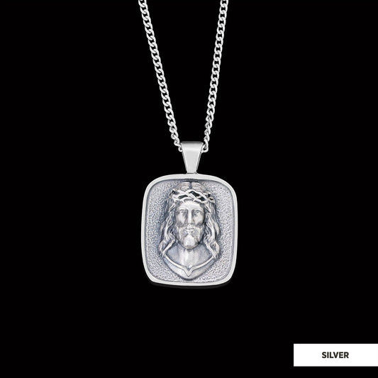 3D Silver Jesus Pendant, Religious Silver Necklace, Religious Christian Jewelry, Christ Accessory, Religious Gift Silver