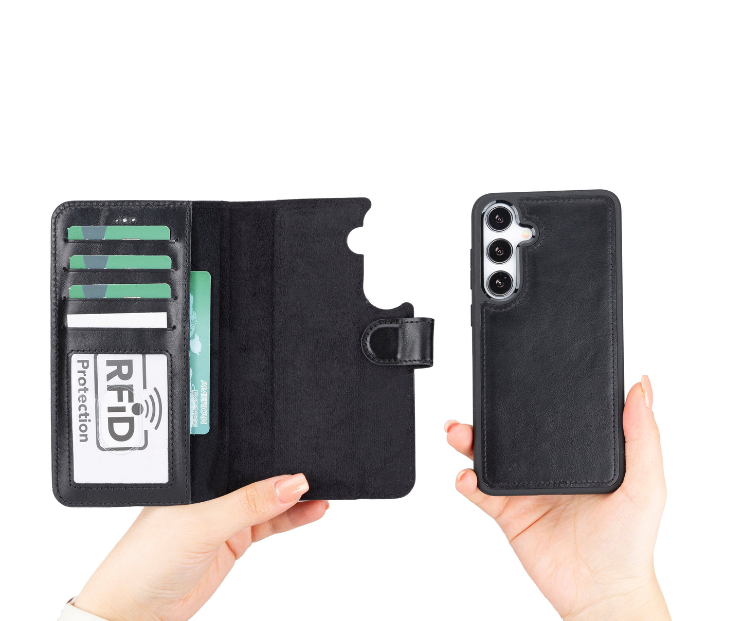 Étuis portefeuille en cuir pour Samsung Galaxy S24 Series RFID - MW