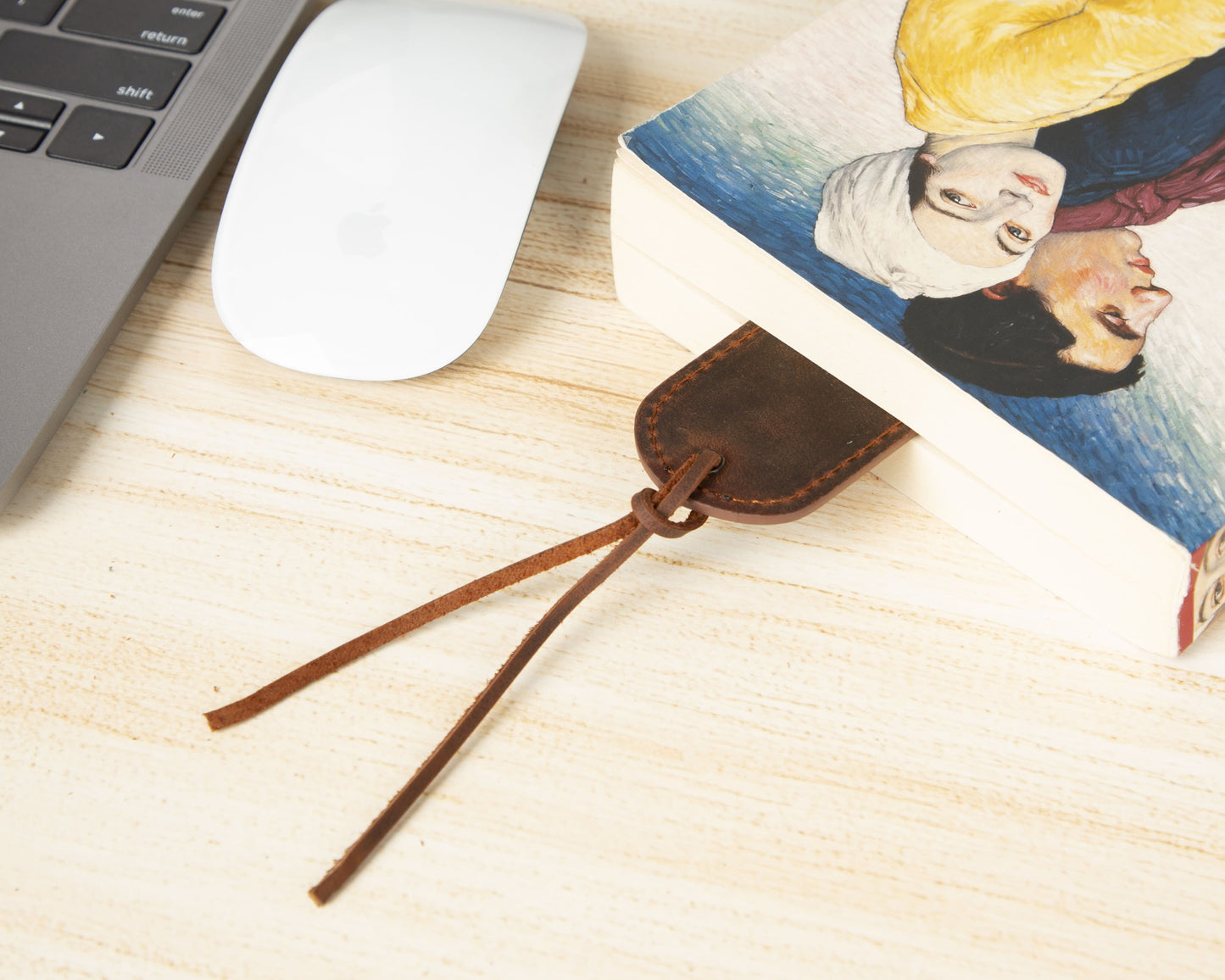 Markora Stitched Leather Bookmark