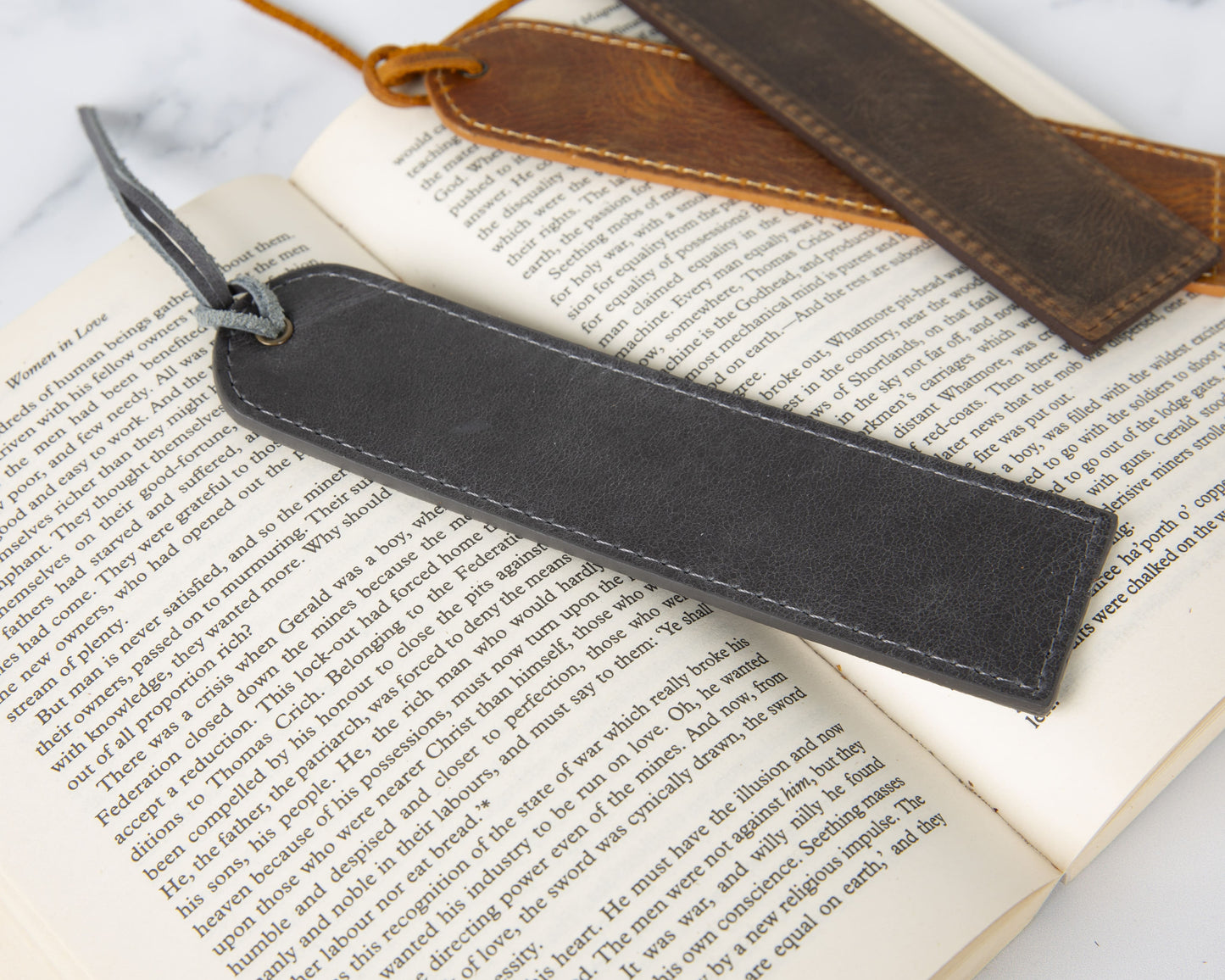 Markora Stitched Leather Bookmark
