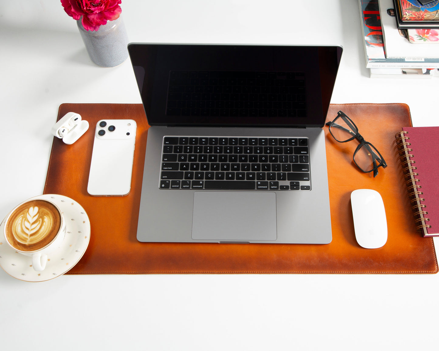Natural Leather Desk Mat Small