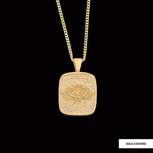 925 Sterling Lotus Flower Necklace, Birth Flower Lotus Necklace, Charm Lotus Jewelry, Women's Accessory, Gift for Women Gold Coating