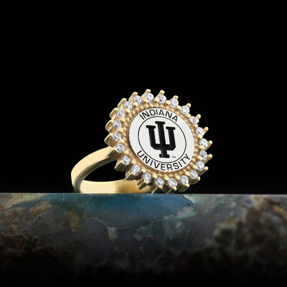 925 Sterling Ring Indiana University by SWISS PLUS - 925 Sterling Silver Rings for Men & Women