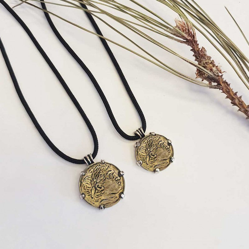 925 Sterling Silver Alexander the Great Coin Women Pendant