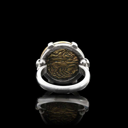 925 Sterling Silver Alexander the Great Coin Women Ring by SWISS PLUS - 925 Sterling Silver Rings for Men & Women - view 4