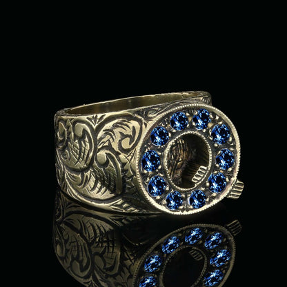 925 Sterling Silver Alphabet Q Ring by SWISS PLUS - Letter Collection - view 5