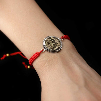 925 Sterling Silver Aquarius Bracelet by SWISS PLUS - Zodiac Collection