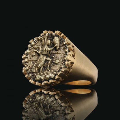 925 Sterling Silver Aquarius Sign Ring by SWISS PLUS - Zodiac Collection - view 3