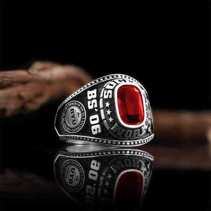 925 Sterling Silver California Staet University Women Ring by SWISS PLUS - Custom College Class Rings
