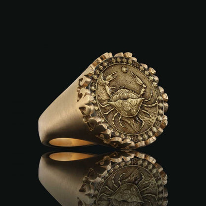 925 Sterling Silver Cancer Sign Ring by SWISS PLUS - Zodiac Collection - view 3