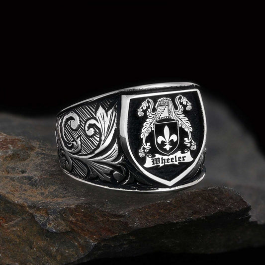 925 Sterling Silver Celtic Design Family Ring, Personalized Family Ring - view 1