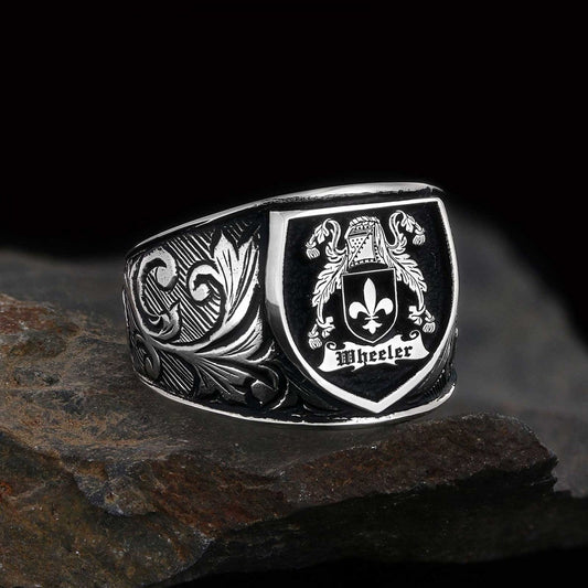 925 Sterling Silver Celtic Design Family Ring, Personalized Family Ring