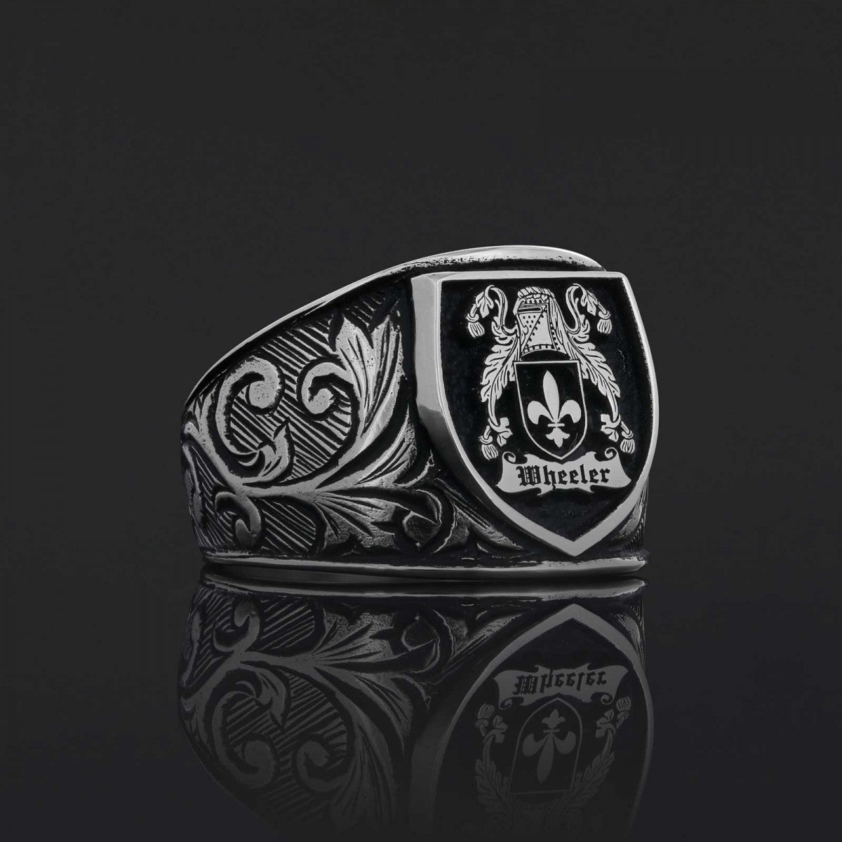 925 Sterling Silver Celtic Design Family Ring, Personalized Family Ring