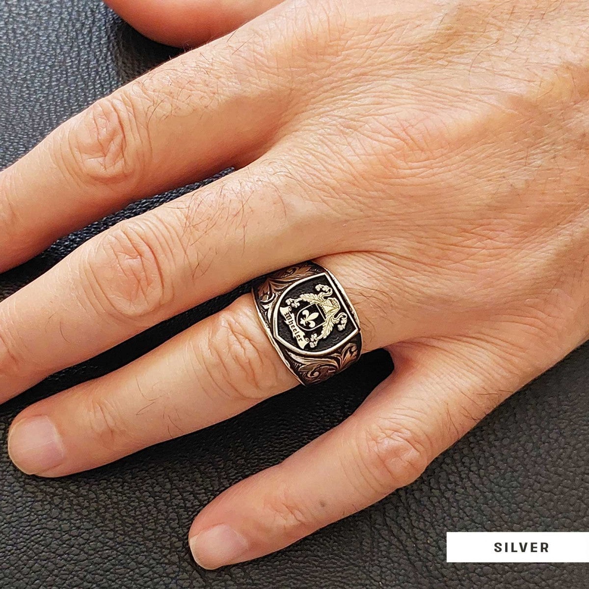 925 Sterling Silver Celtic Design Family Ring, Personalized Family Ring