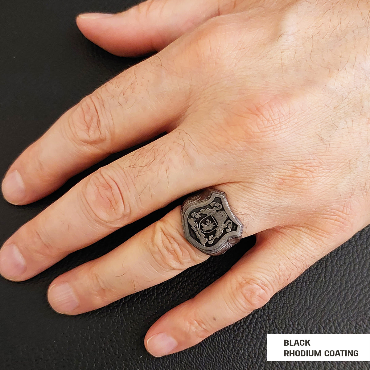 925 Sterling Silver Celtic Design Raised Family Ring - view 7