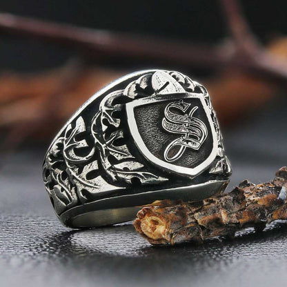 925 Sterling Silver Celtic S Letter Ring by SWISS PLUS - Letter Collection