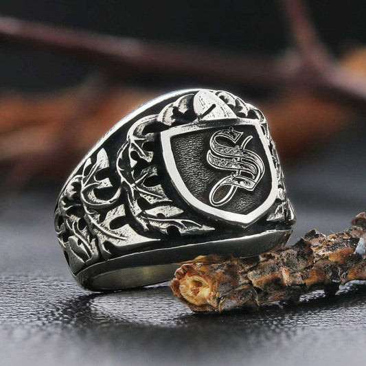 925 Sterling Silver Celtic S Letter Ring