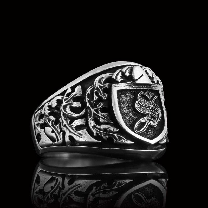 925 Sterling Silver Celtic S Letter Ring by SWISS PLUS - Letter Collection - view 2