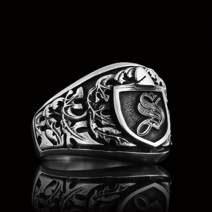 925 Sterling Silver Celtic S Letter Ring by SWISS PLUS - Letter Collection - view 2