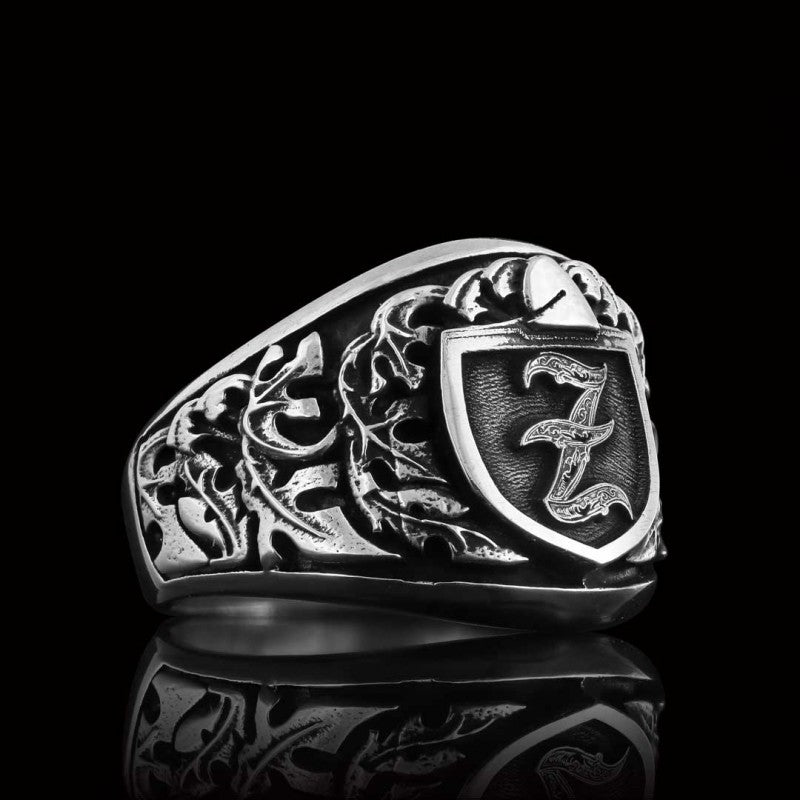 925 Sterling Silver Celtic Z Letter Ring by SWISS PLUS - Letter Collection - view 2