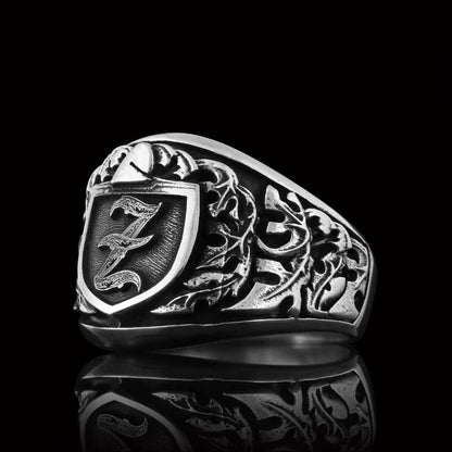 925 Sterling Silver Celtic Z Letter Ring by SWISS PLUS - Letter Collection - view 3