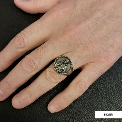 925 Sterling Silver Christian Ring, Religious Ring, Gold Plated Religious Ring, Jesus Ring by SWISS PLUS - Christian Collecti