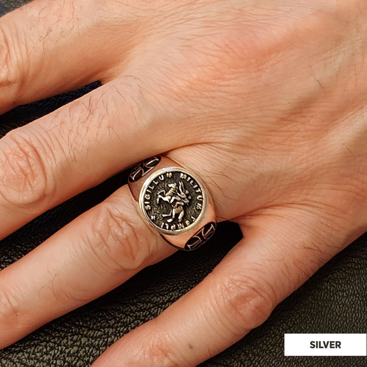 925 Sterling Silver Cross Masonic Ring, Round Master Mason Ring, Custom Masonic Ring