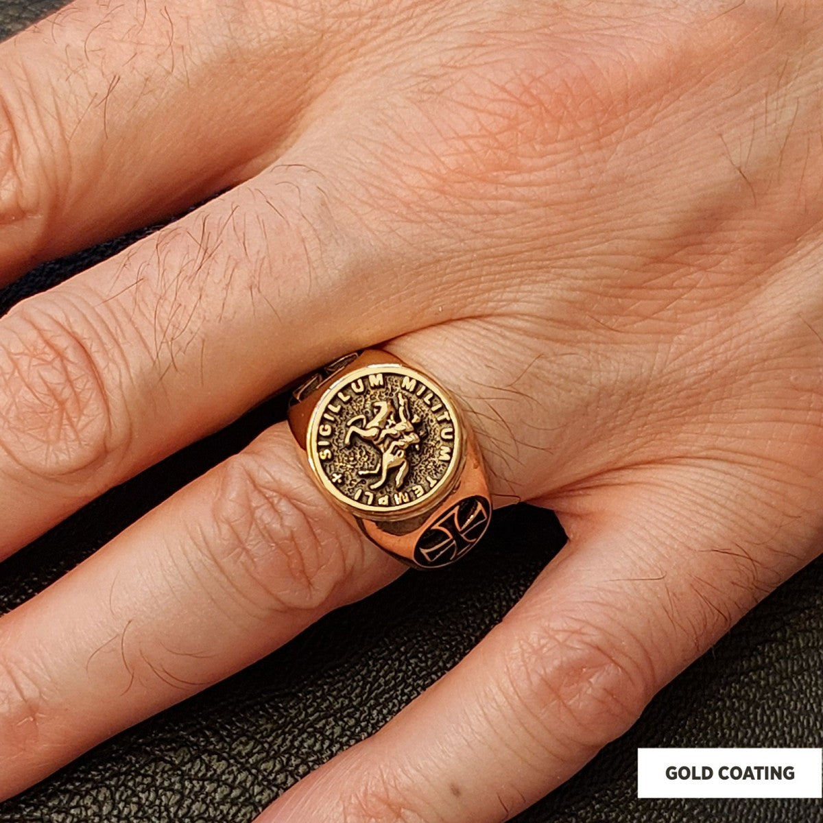 925 Sterling Silver Cross Masonic Ring, Round Master Mason Ring, Custom Masonic Ring - view 7