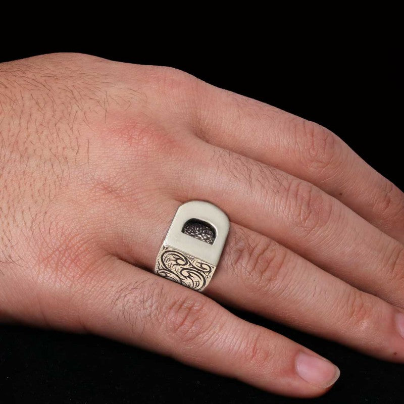925 Sterling Silver D Letter Ring - view 6