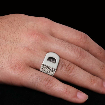 925 Sterling Silver D Letter Ring by SWISS PLUS - Letter Collection - view 7