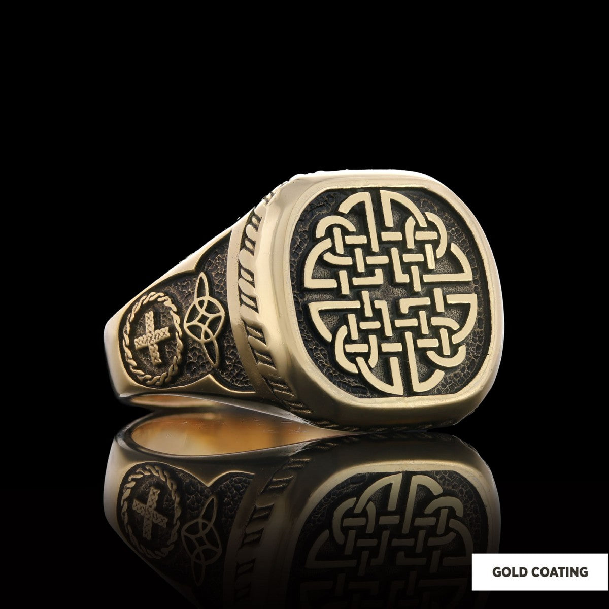 925 Sterling Silver Dara Celtic Knot Ring, Norse Mythology Dara Knot Rings
