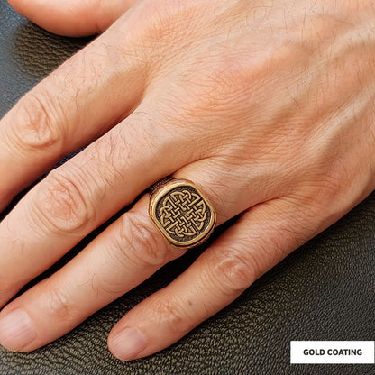 925 Sterling Silver Dara Celtic Knot Ring, Norse Mythology Dara Knot Rings by SWISS PLUS - Unique Design Rings - view 6