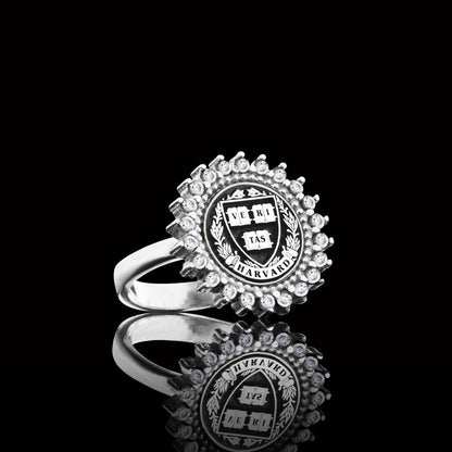 925 Sterling Silver Design Harvard Ring by SWISS PLUS - 925 Sterling Silver Rings for Men & Women - view 5