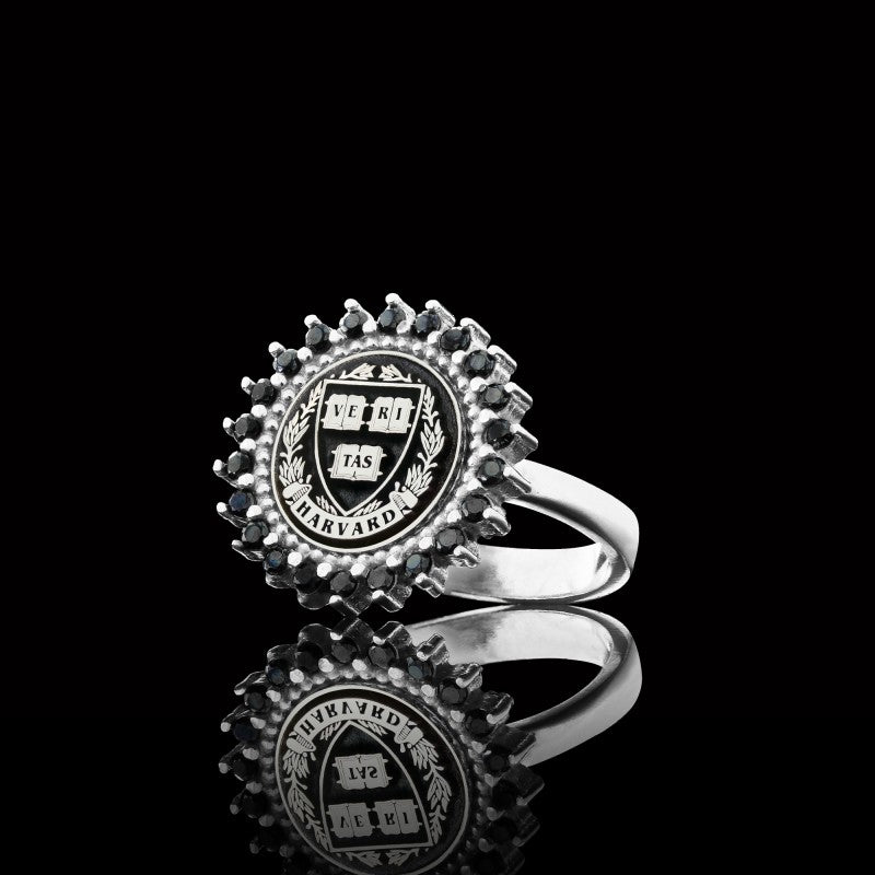 925 Sterling Silver Design Harvard Ring by SWISS PLUS - 925 Sterling Silver Rings for Men & Women - view 2