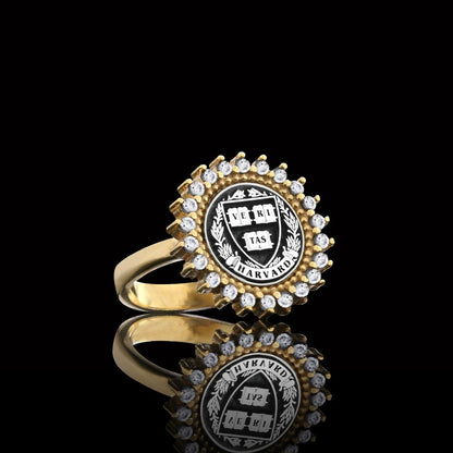 925 Sterling Silver Design Harvard Ring by SWISS PLUS - 925 Sterling Silver Rings for Men & Women - view 4