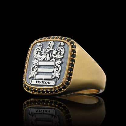 925 Sterling Silver Design Square Engraved Ring by SWISS PLUS - Family Collection - view 5