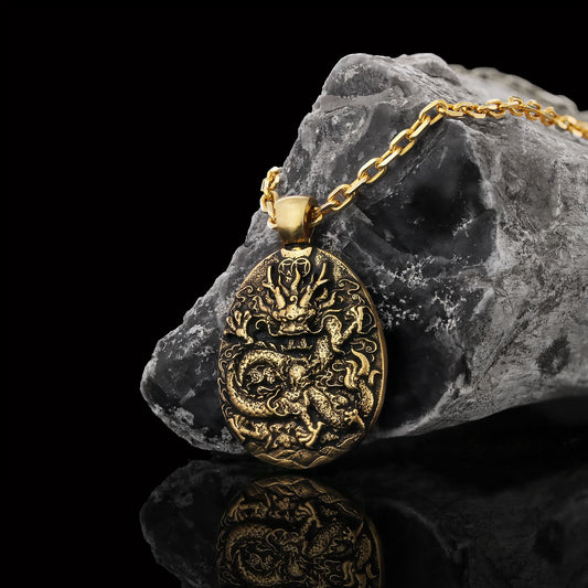 925 Sterling Silver Dragon Pendant - view 1