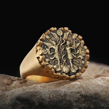 925 Sterling Silver Gemini Sign Ring by SWISS PLUS - Zodiac Collection