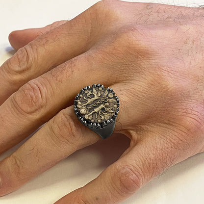 925 Sterling Silver Gemini Sign Ring by SWISS PLUS - Zodiac Collection - view 6
