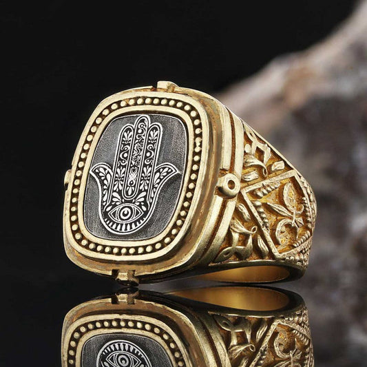 925 Sterling Silver Hamsa Ring