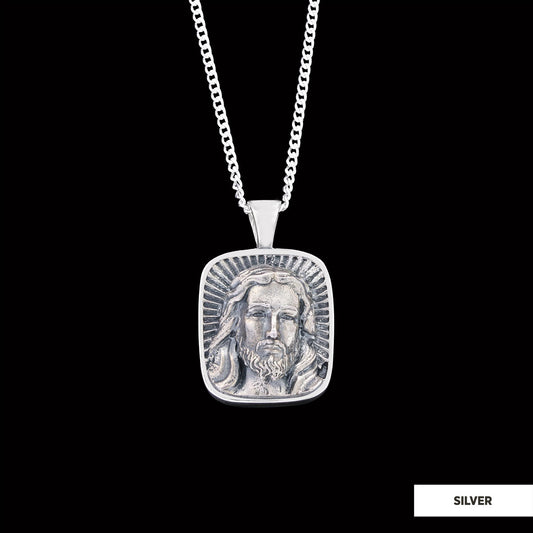 925 Sterling Silver Jesus Necklace, Christian Pendant, Gold Plated Jesus Jewelry, Religious Accessory, Religious Gift for Her Silver